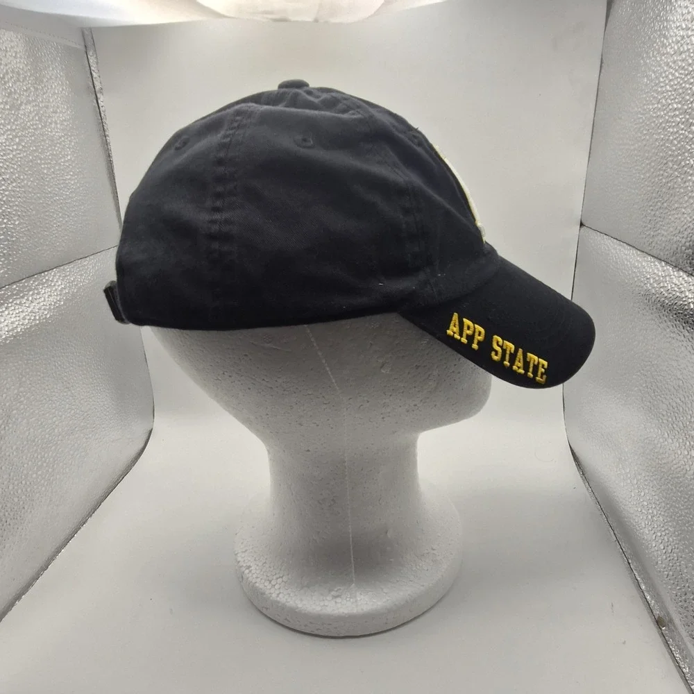 Appalachian State Mountaineers Black Adjustable Strapback Hat Russell Athletic